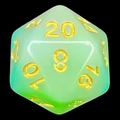 TDSO Opalescence Blue & Green D20 Dice