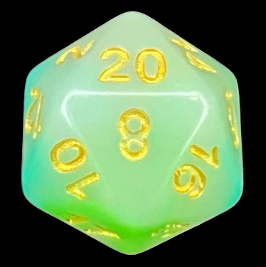 TDSO Opalescence Blue & Green D20 Dice