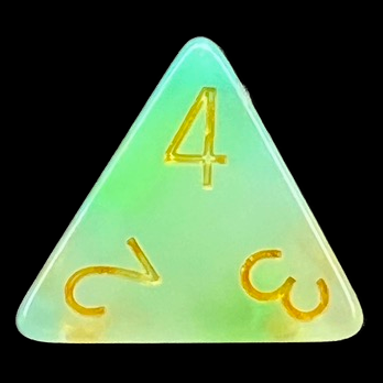 TDSO Opalescence Blue & Green D4 Dice