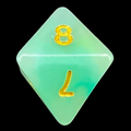 TDSO Opalescence Blue & Green D8 Dice