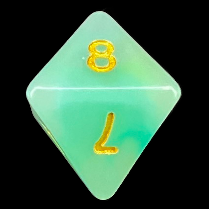 TDSO Opalescence Blue & Green D8 Dice