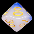 TDSO Opalescence Dark Blue & Purple Percentile Dice