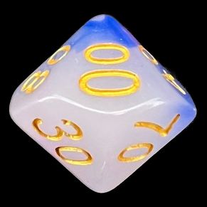 TDSO Opalescence Dark Blue & Purple Percentile Dice