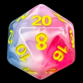 TDSO Opalescence Glacier Rose D20 Dice
