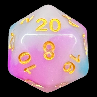 TDSO Opalescence Purple & Teal D20 Dice