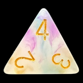 TDSO Opalescence Purple & Teal D4 Dice
