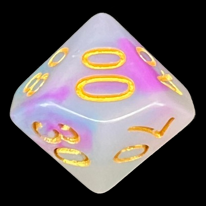 TDSO Opalescence Purple & Teal Percentile Dice