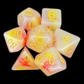 TDSO Opalescence Red & Yellow 7 Dice Polyset
