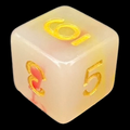 TDSO Opalescence Red & Yellow D6 Dice