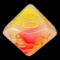 TDSO Opalescence Red & Yellow Percentile Dice