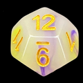 TDSO Opalescence Yellow & Purple D12 Dice