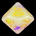 TDSO Opalescence Yellow & Purple Percentile Dice