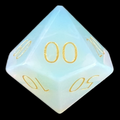 TDSO Gemstone Opalite & Gold Percentile Dice