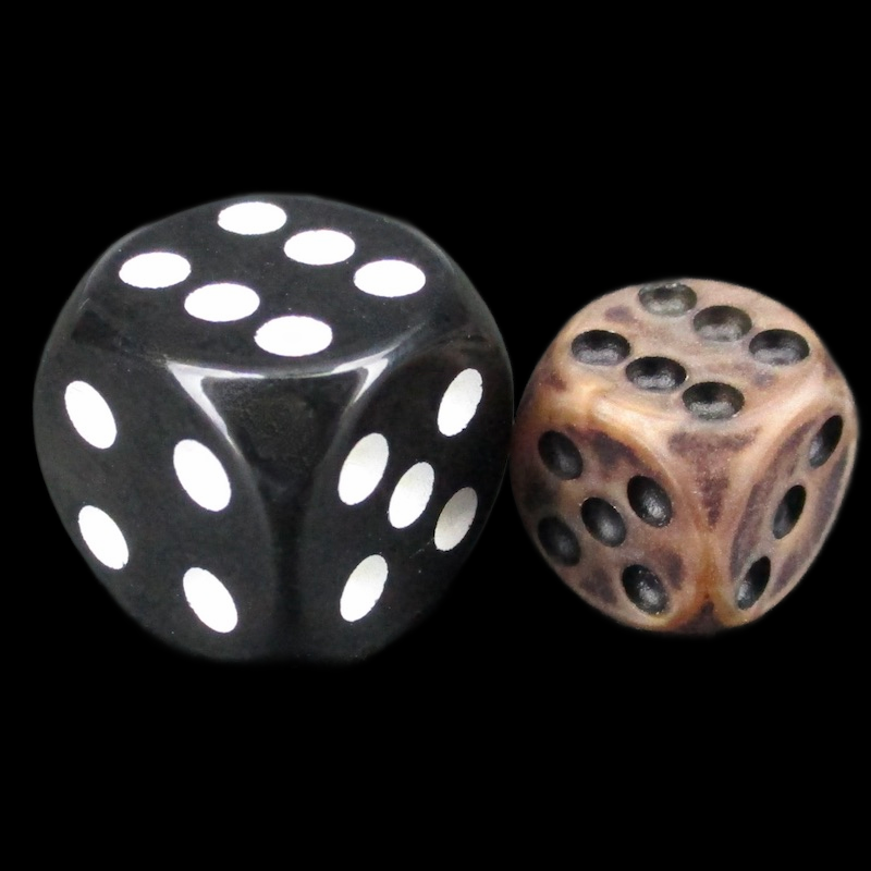 TDSO Opaque Antique Copper 12mm D6 Spot Dice
