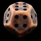 DodecaDice Double D6 Opaque Antique Copper 12 Sided Spot 6 x D6 Dice Set