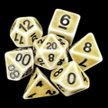 TDSO Opaque Antique Ghostly Green 7 Dice Polyset
