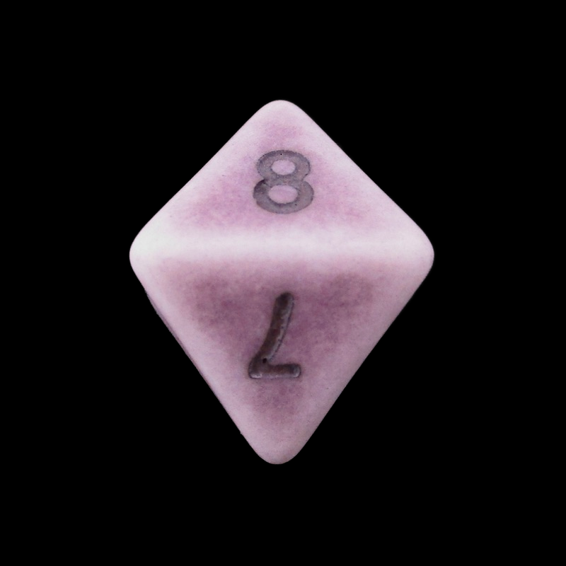 TDSO Opaque Antique Ghostly Purple D8 Dice