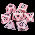 TDSO Opaque Antique Ghostly Red 7 Dice Polyset