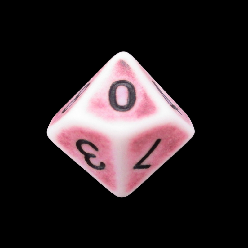 TDSO Opaque Antique Ghostly Red D10 Dice
