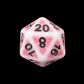 TDSO Opaque Antique Ghostly Red D20 Dice