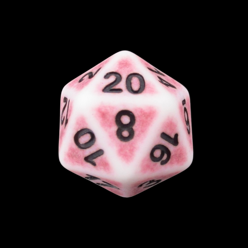 TDSO Opaque Antique Ghostly Red D20 Dice