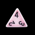 TDSO Opaque Antique Ghostly Red D4 Dice