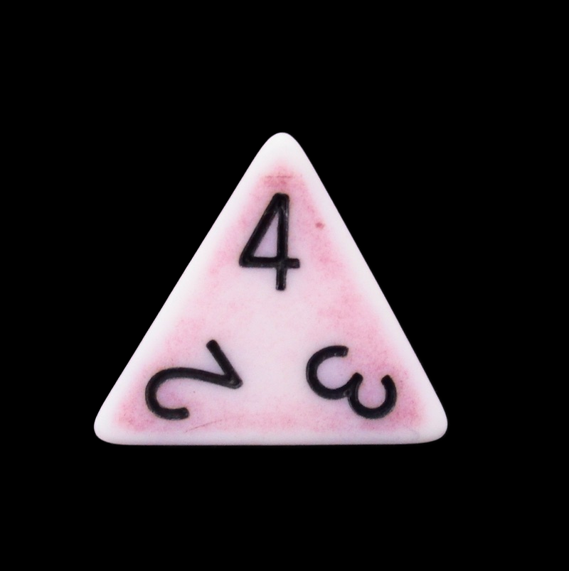 TDSO Opaque Antique Ghostly Red D4 Dice