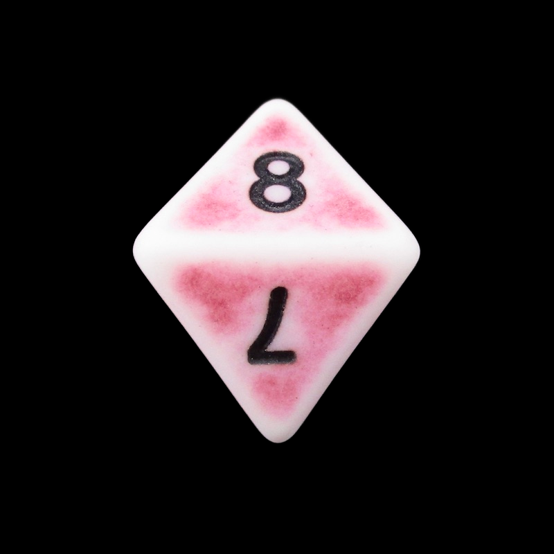 TDSO Opaque Antique Ghostly Red D8 Dice