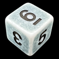 TDSO Opaque Antique Ghostly Teal D6 Dice