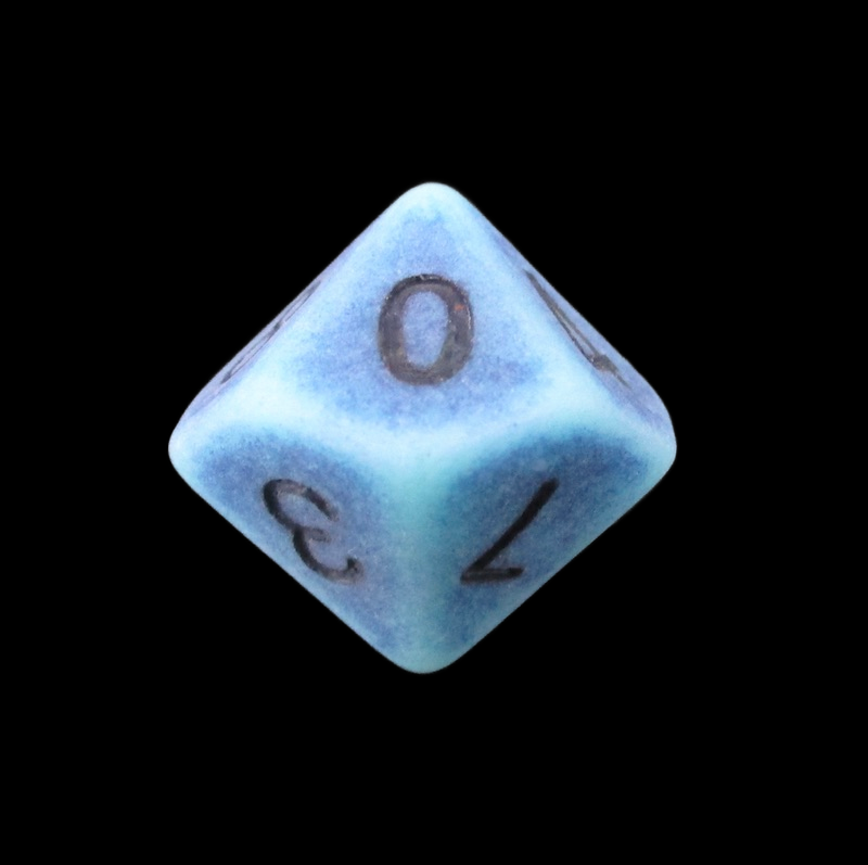 TDSO Opaque Antique Ghostly Turquoise D10 Dice