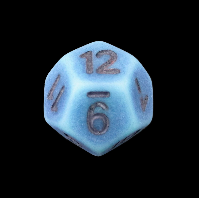 TDSO Opaque Antique Ghostly Turquoise D12 Dice