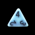 TDSO Opaque Antique Ghostly Turquoise D4 Dice