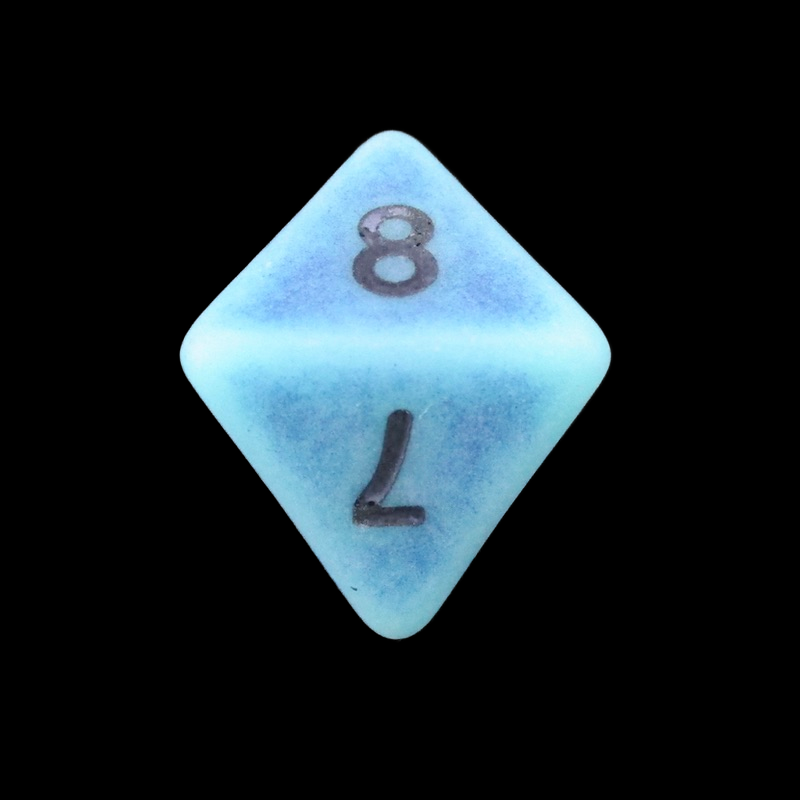 TDSO Opaque Antique Ghostly Turquoise D8 Dice