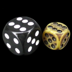 TDSO Opaque Antique Gold 36 x D6 Dice Set
