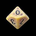 TDSO Opaque Antique Gold D10 Dice