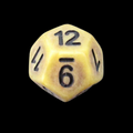TDSO Opaque Antique Gold D12 Dice