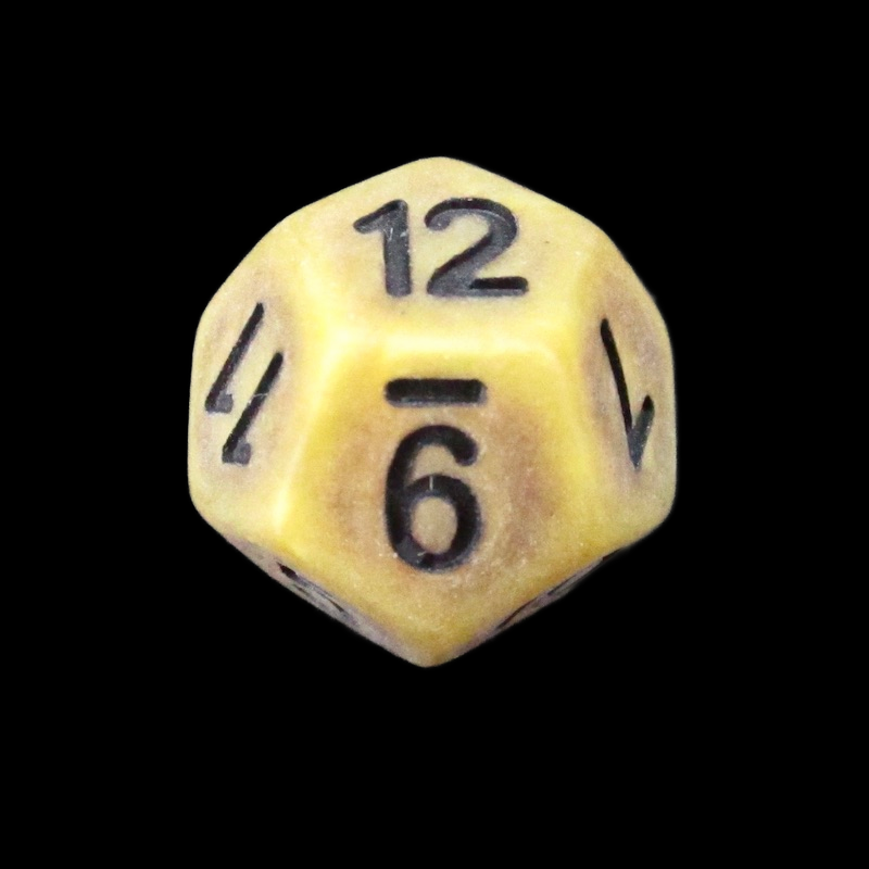 TDSO Opaque Antique Gold D12 Dice