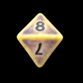 TDSO Opaque Antique Gold D8 Dice
