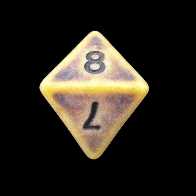 TDSO Opaque Antique Gold D8 Dice