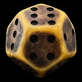 DodecaDice Double D6 Opaque Antique Gold 12 Sided Spot D6 Dice