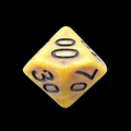 TDSO Opaque Antique Gold Percentile Dice