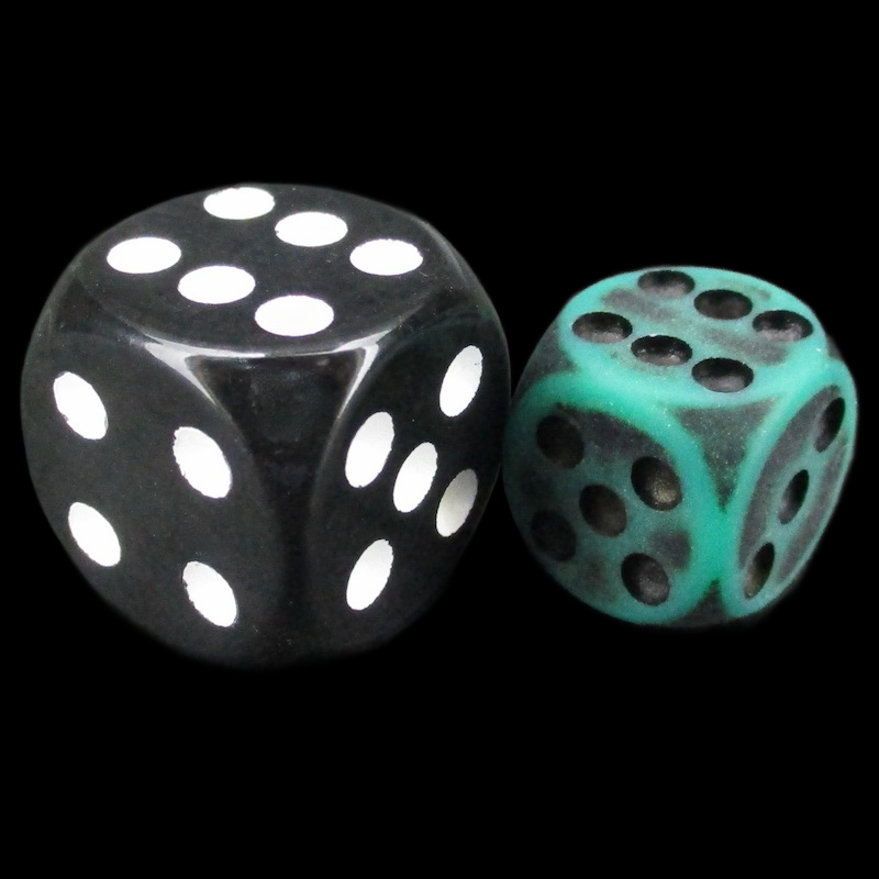 TDSO Opaque Antique Green 36 x D6 Dice Set