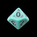 TDSO Opaque Antique Green D10 Dice