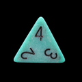 TDSO Opaque Antique Green D4 Dice