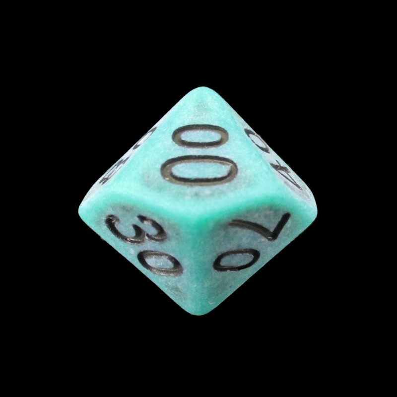 TDSO Opaque Antique Green Percentile Dice