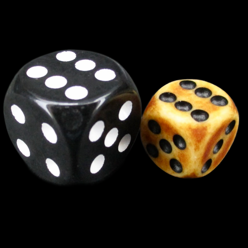 TDSO Opaque Antique Ivory 36 x D6 Dice Set