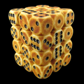 TDSO Opaque Antique Ivory 36 x D6 Dice Set