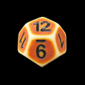 TDSO Opaque Antique Ivory D12 Dice