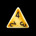 TDSO Opaque Antique Ivory D4 Dice