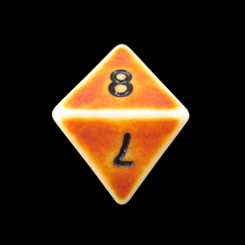TDSO Opaque Antique Ivory D8 Dice